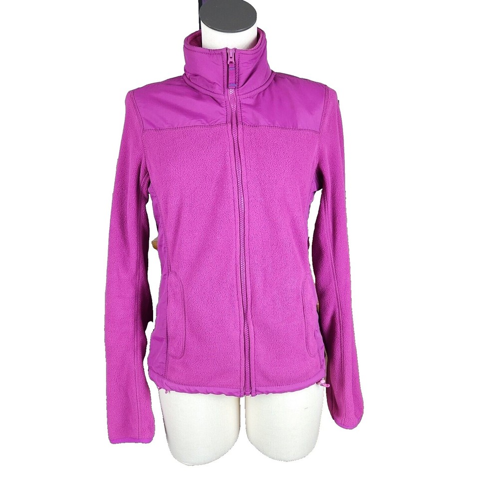 Aeropostale 87 Womens Violet Casual Long Sleeve Full Zip Fleece Jacket Size M